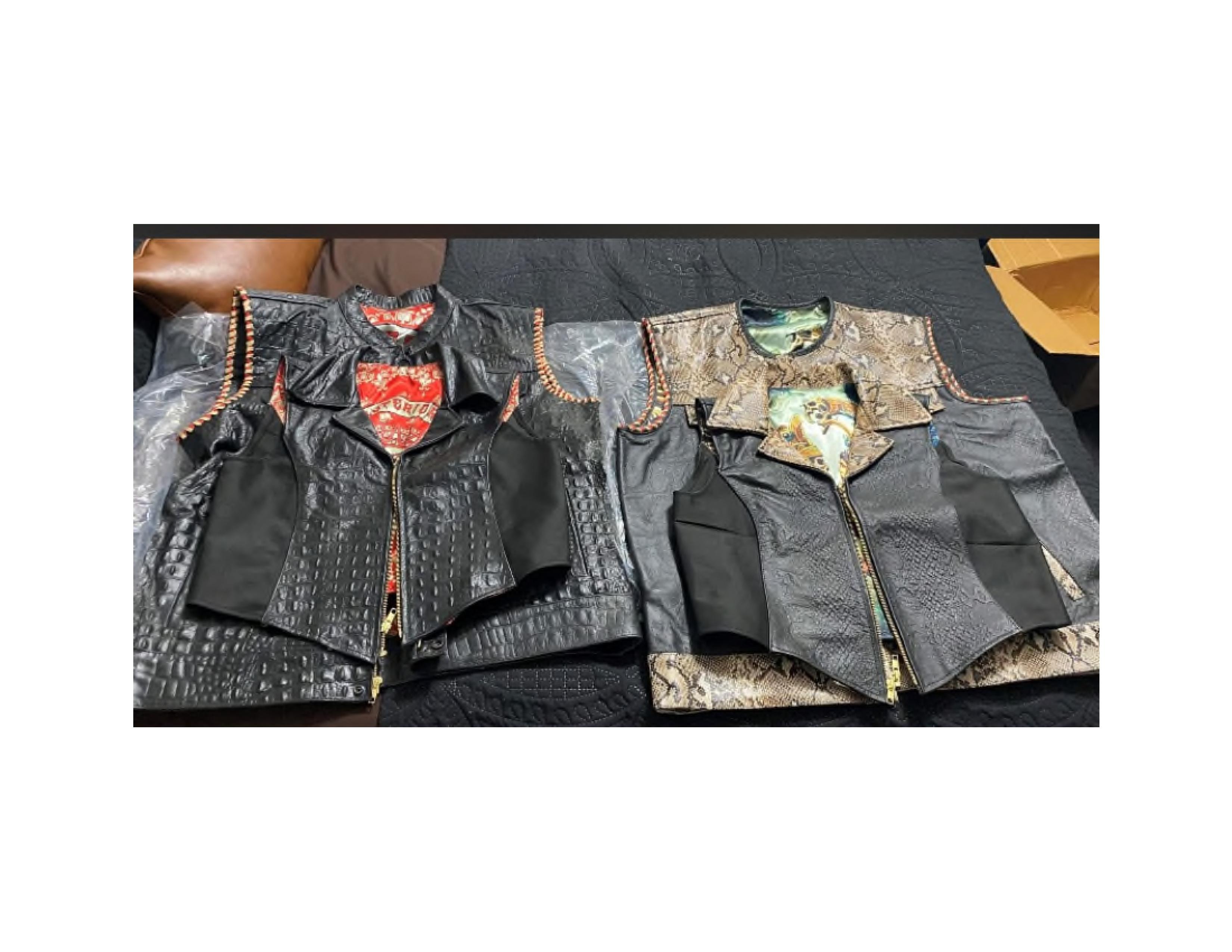 Two custom cuts side by side showing craftsmanship detail — Aztecs Custom Cuts